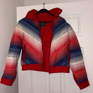 Vintage Ski Jacket - Chevron - Size M